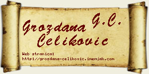 Grozdana Čeliković vizit kartica